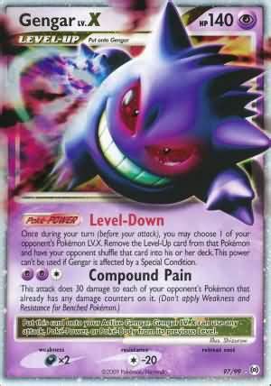 gengar lv x 97 99|gengar Lv x price.